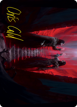 Vampires' Vengeance Art Card (Gold-Stamped Signature) [Innistrad: Crimson Vow Art Series] | Devastation Store