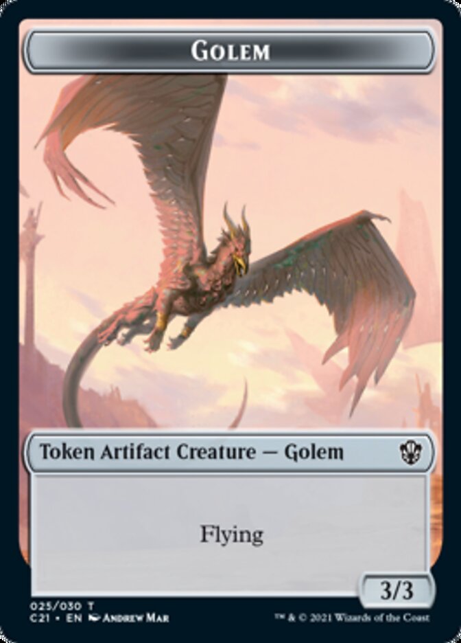 Golem // Thopter Token (025/030) [Commander 2021 Tokens] | Devastation Store