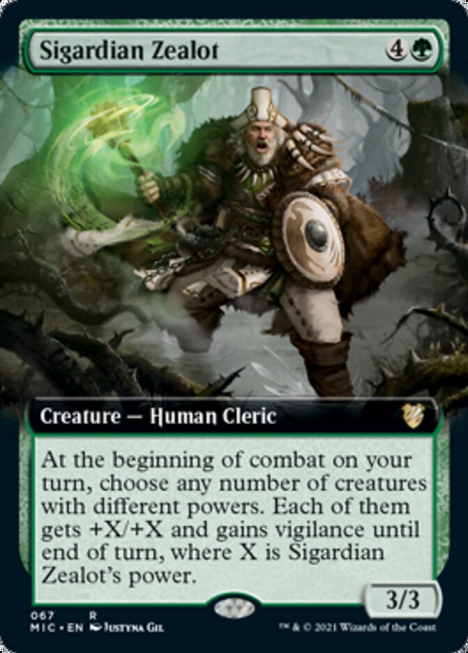 Sigardian Zealot (Extended) [Innistrad: Midnight Hunt Commander] | Devastation Store