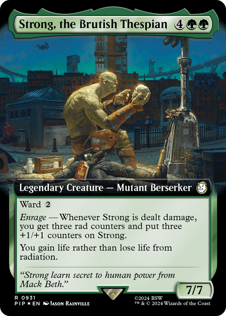 Strong, the Brutish Thespian (Extended Art) (Surge Foil) [Fallout] | Devastation Store