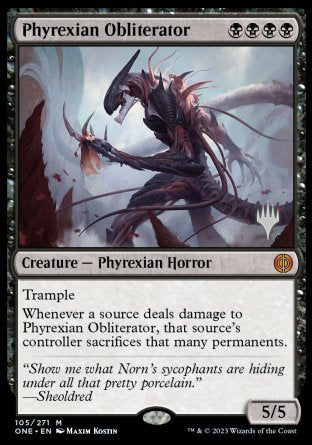 Phyrexian Obliterator (Promo Pack) [Phyrexia: All Will Be One Promos] | Devastation Store