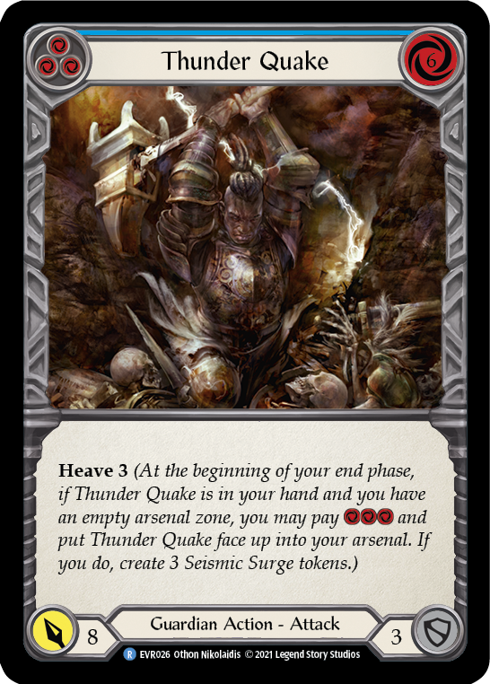 Thunder Quake (Blue) [EVR026] (Everfest)  1st Edition Rainbow Foil | Devastation Store