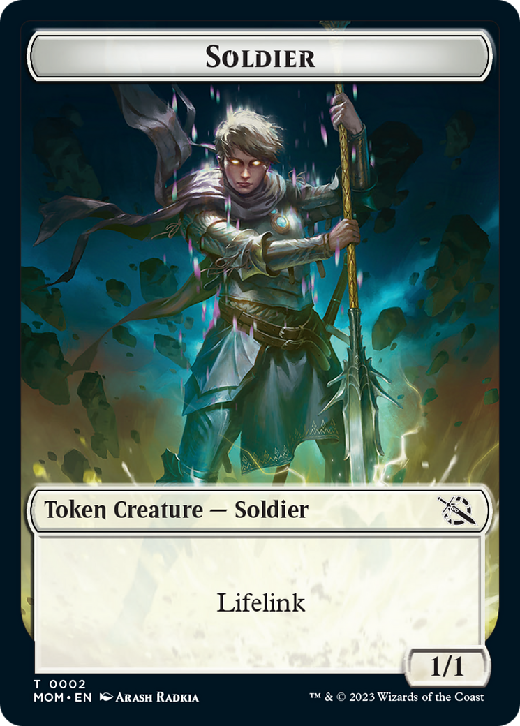 Soldier // Teferi Akosa of Zhalfir Emblem Double-Sided Token [March of the Machine Tokens] | Devastation Store