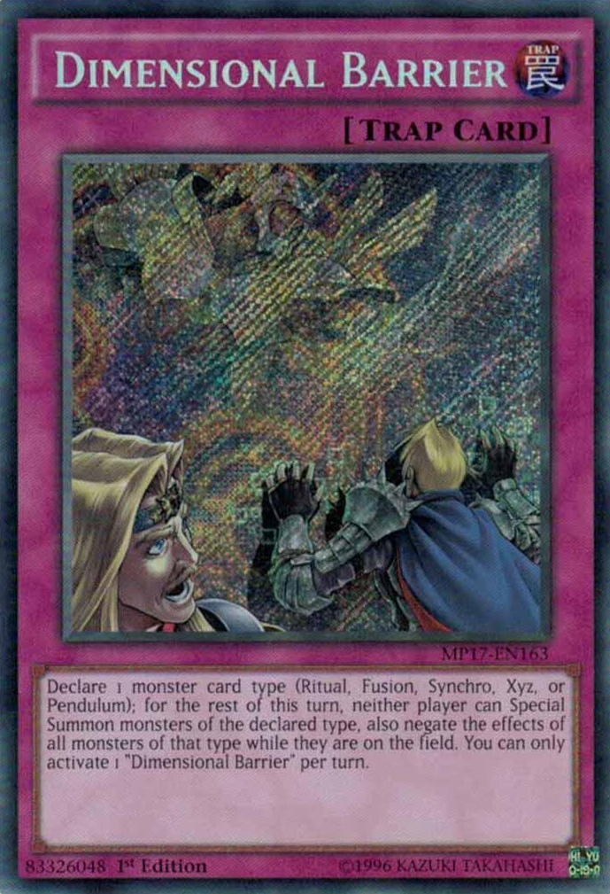 Dimensional Barrier [MP17-EN163] Secret Rare | Devastation Store