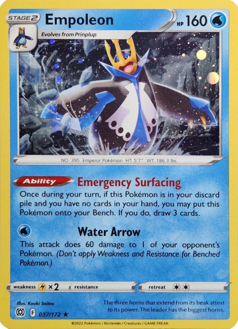 Empoleon (037/172) (Cosmos Holo) [Sword & Shield: Brilliant Stars] | Devastation Store