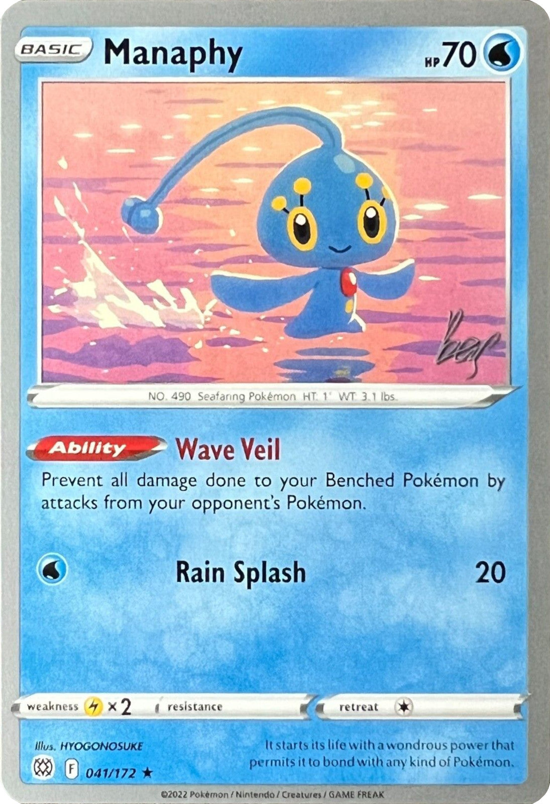 Manaphy (041/172) (Cheryl Again - Sebastian Lashmet) [World Championships 2022] | Devastation Store