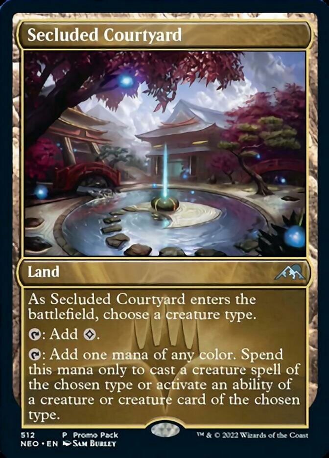 Secluded Courtyard (Promo Pack) [Kamigawa: Neon Dynasty Promos] | Devastation Store