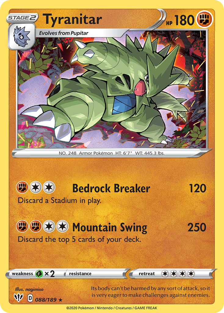 Tyranitar (088/189) [Sword & Shield: Darkness Ablaze] | Devastation Store