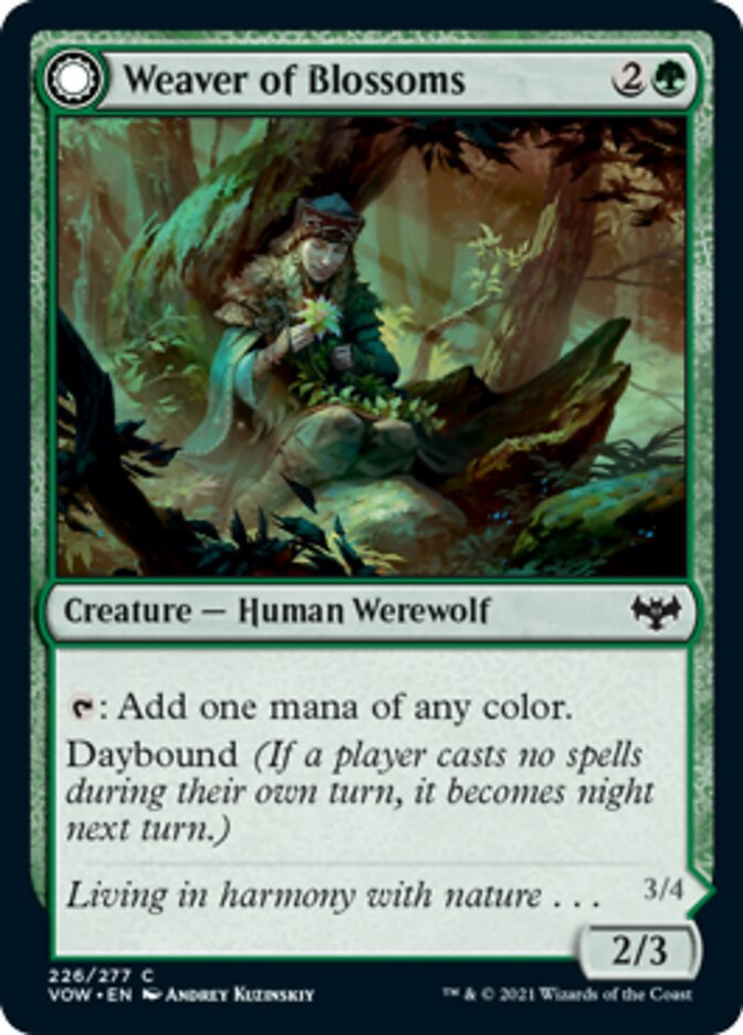 Weaver of Blossoms // Blossom-Clad Werewolf [Innistrad: Crimson Vow] | Devastation Store
