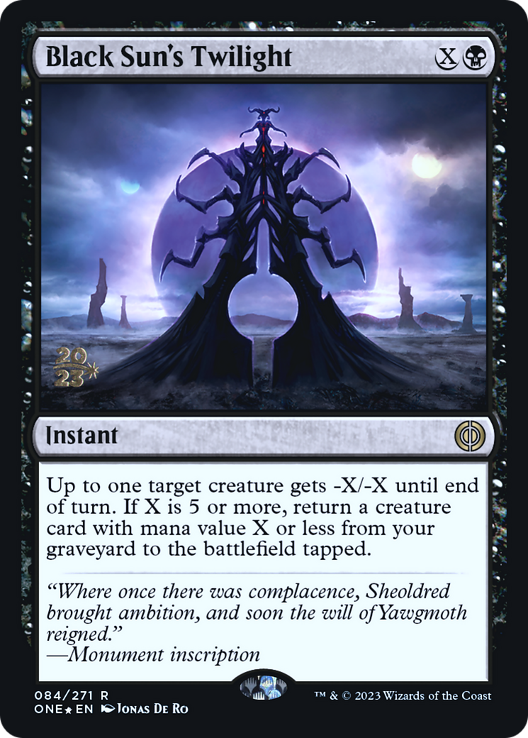 Black Sun's Twilight [Phyrexia: All Will Be One Prerelease Promos] | Devastation Store