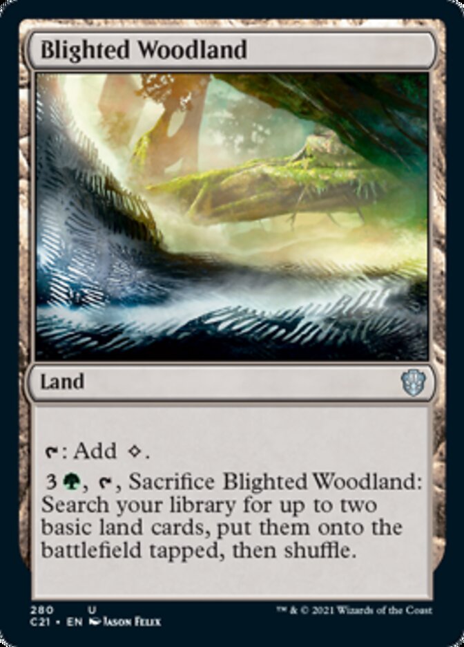 Blighted Woodland [Commander 2021] | Devastation Store