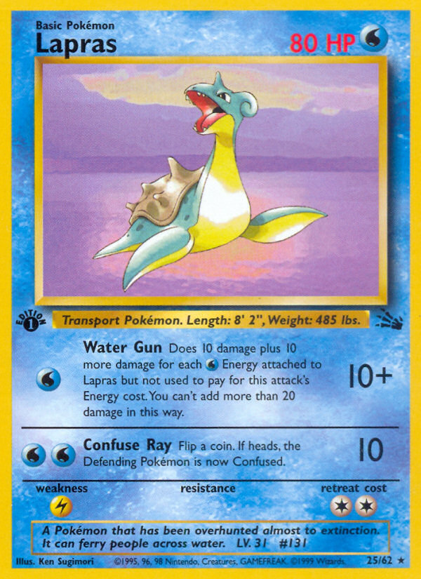 Lapras (25/62) [Fossil 1st Edition] | Devastation Store