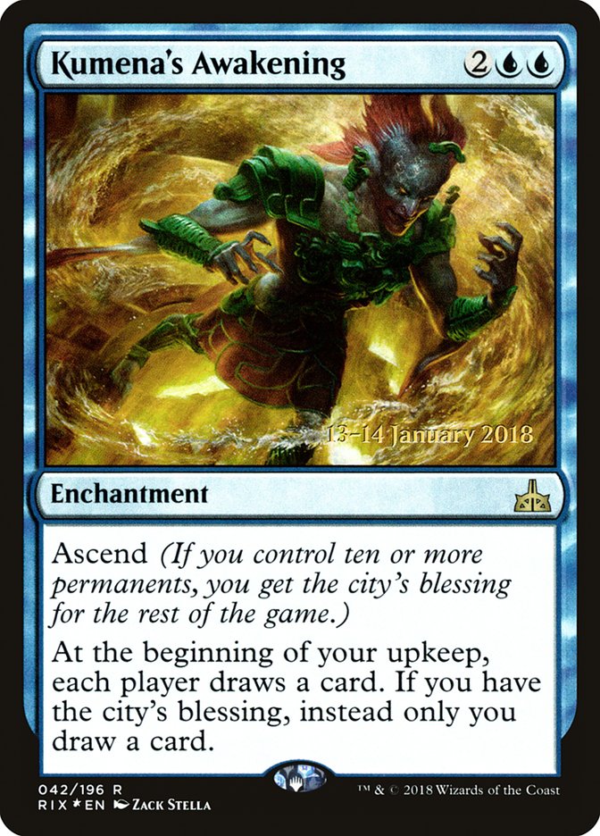 Kumena's Awakening [Rivals of Ixalan Prerelease Promos] | Devastation Store