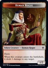 Human Rogue // Food (16) Double-sided Token [Throne of Eldraine Tokens] | Devastation Store