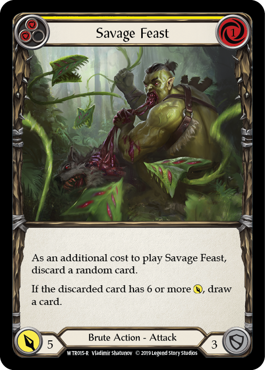 Savage Feast (Yellow) [WTR015-R] Alpha Print Normal - Devastation Store | Devastation Store
