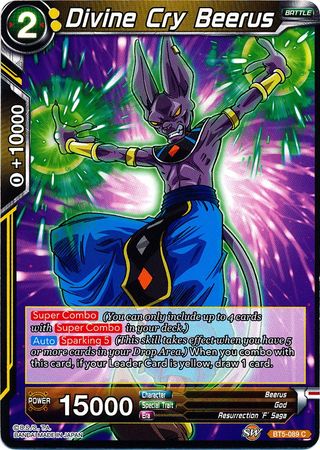 Divine Cry Beerus (BT5-089) [Miraculous Revival] | Devastation Store