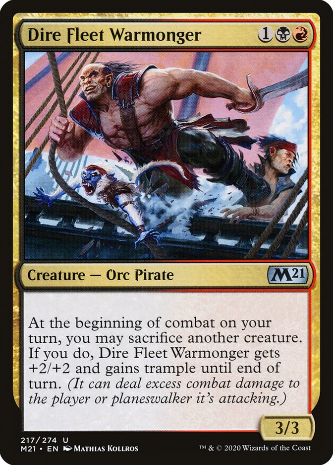 Dire Fleet Warmonger [Core Set 2021] | Devastation Store