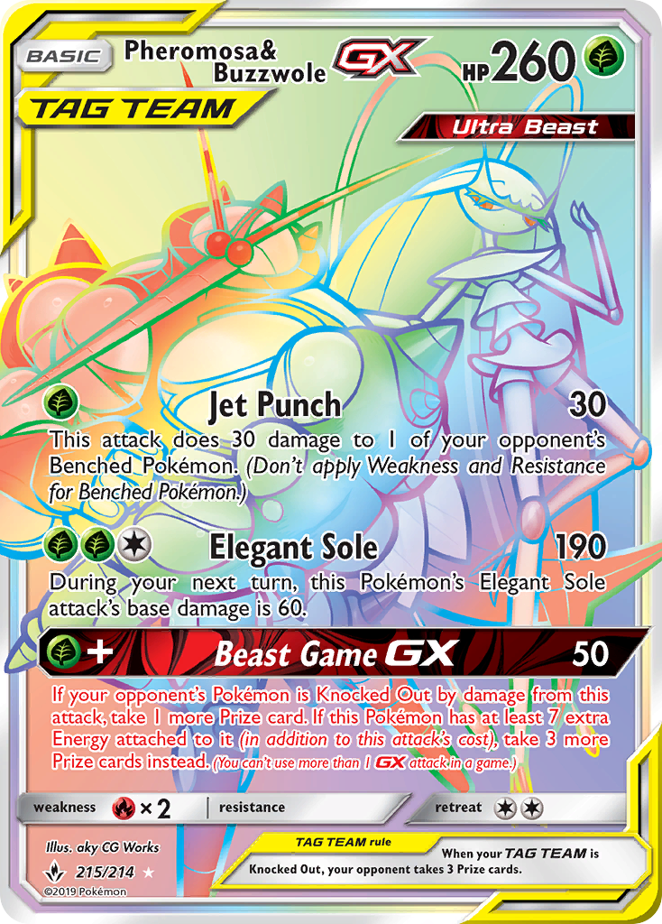 Pheromosa & Buzzwole GX (215/214) [Sun & Moon: Unbroken Bonds] | Devastation Store