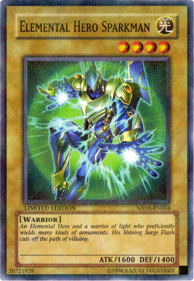 Elemental Hero Sparkman [MF03-EN004] Parallel Rare | Devastation Store