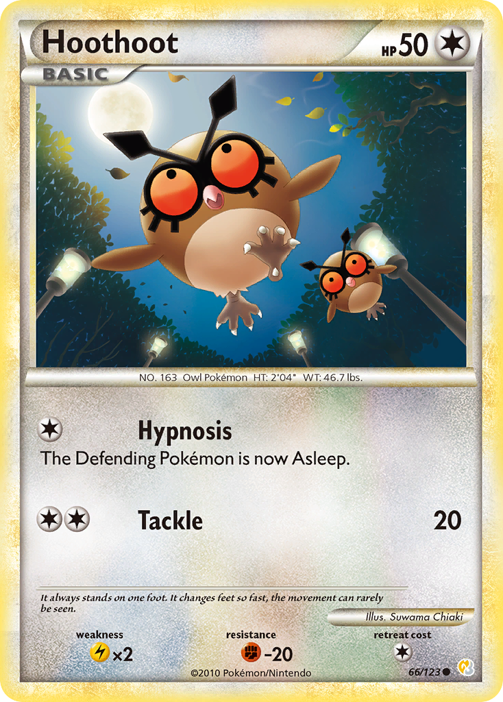 Hoothoot (66/123) [HeartGold & SoulSilver: Base Set] | Devastation Store