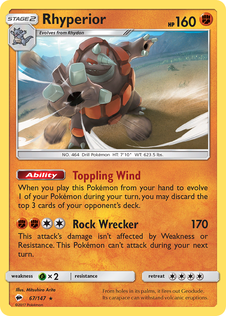 Rhyperior (67/147) [Sun & Moon: Burning Shadows] | Devastation Store