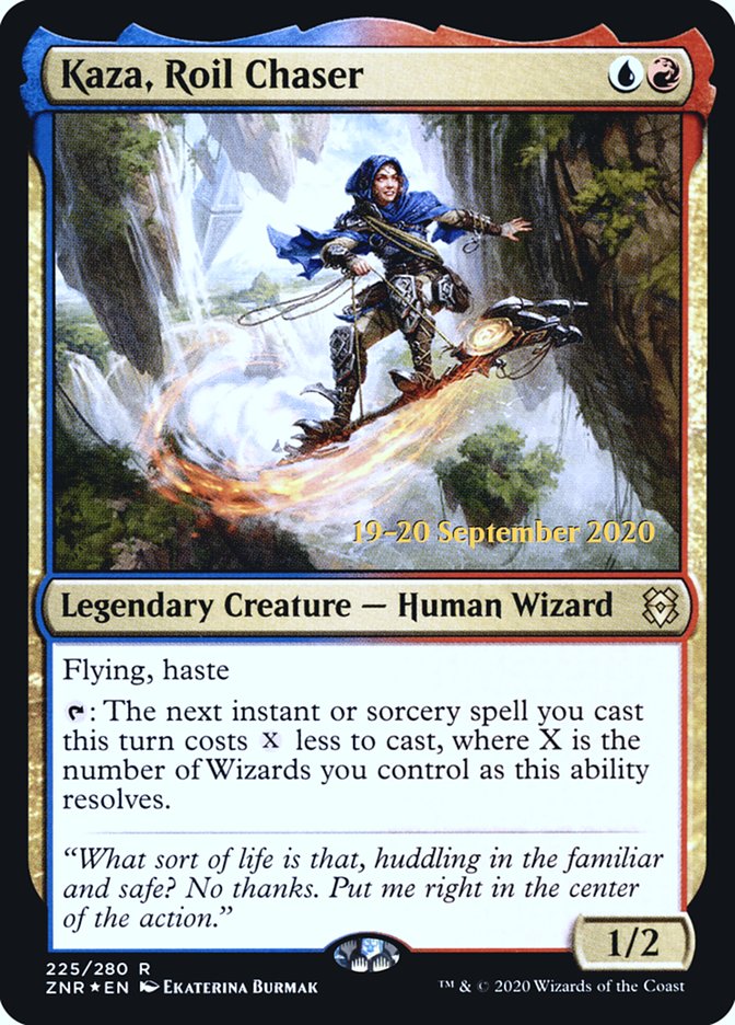 Kaza, Roil Chaser [Zendikar Rising Prerelease Promos] | Devastation Store