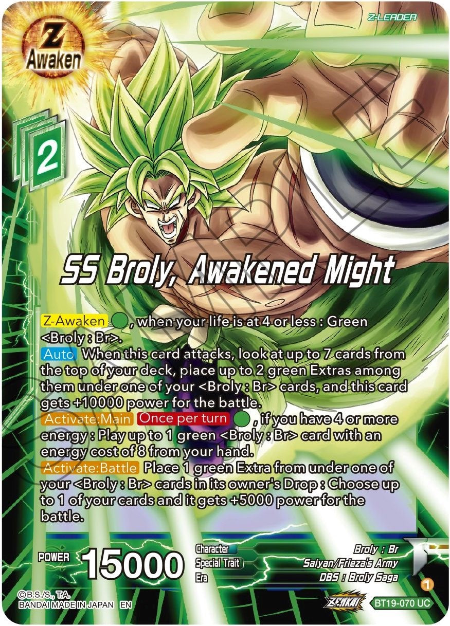 SS Broly, Awakened Might (BT19-070) [Fighter's Ambition] | Devastation Store