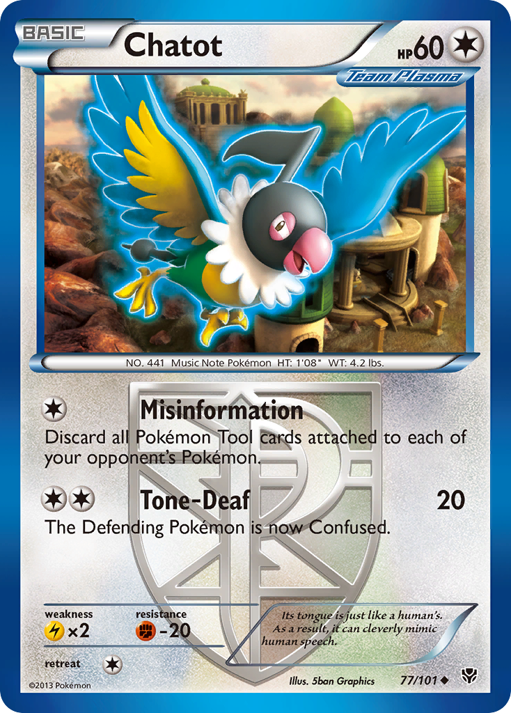 Chatot (77/101) [Black & White: Plasma Blast] | Devastation Store