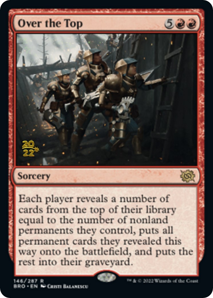 Over the Top [The Brothers' War Prerelease Promos] | Devastation Store