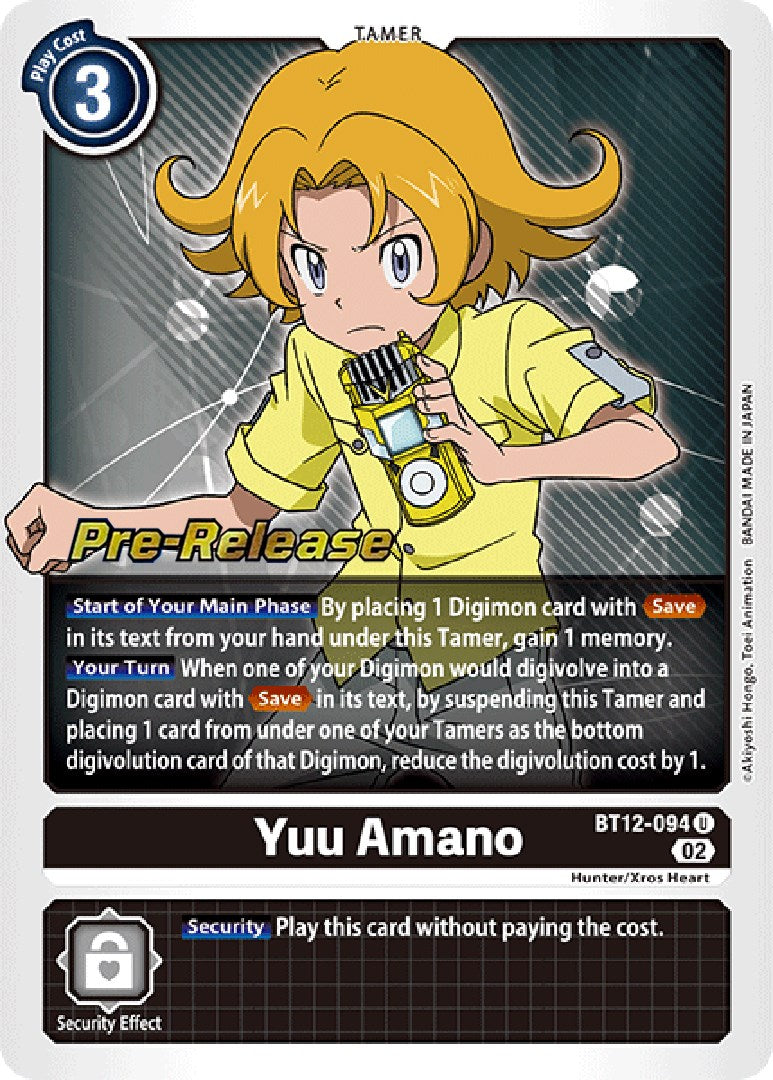Yuu Amano [BT12-094] [Across Time Pre-Release Cards] | Devastation Store