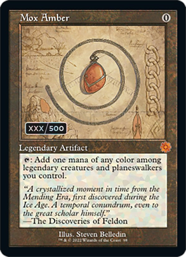 Mox Amber (Retro Schematic) (Serial Numbered) [The Brothers' War Retro Artifacts] | Devastation Store