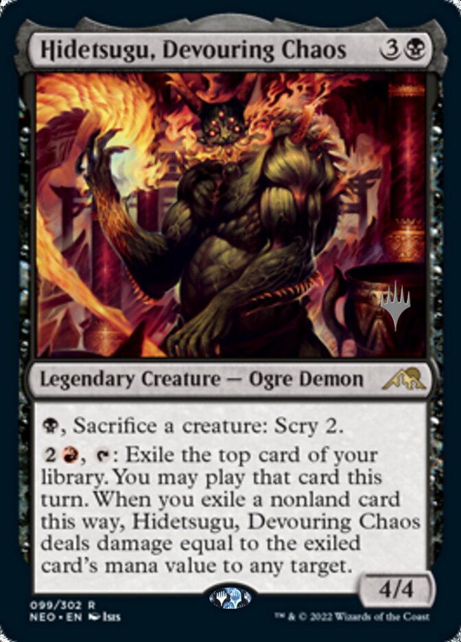 Hidetsugu, Devouring Chaos (Promo Pack) [Kamigawa: Neon Dynasty Promos] | Devastation Store