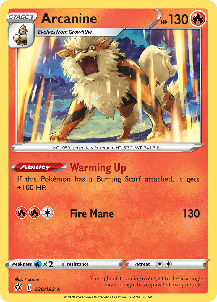 Arcanine (028/192) [Sword & Shield: Rebel Clash] | Devastation Store