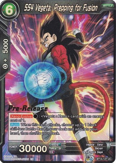 SS4 Vegeta, Prepping for Fusion (BT14-127) [Cross Spirits Prerelease Promos] | Devastation Store