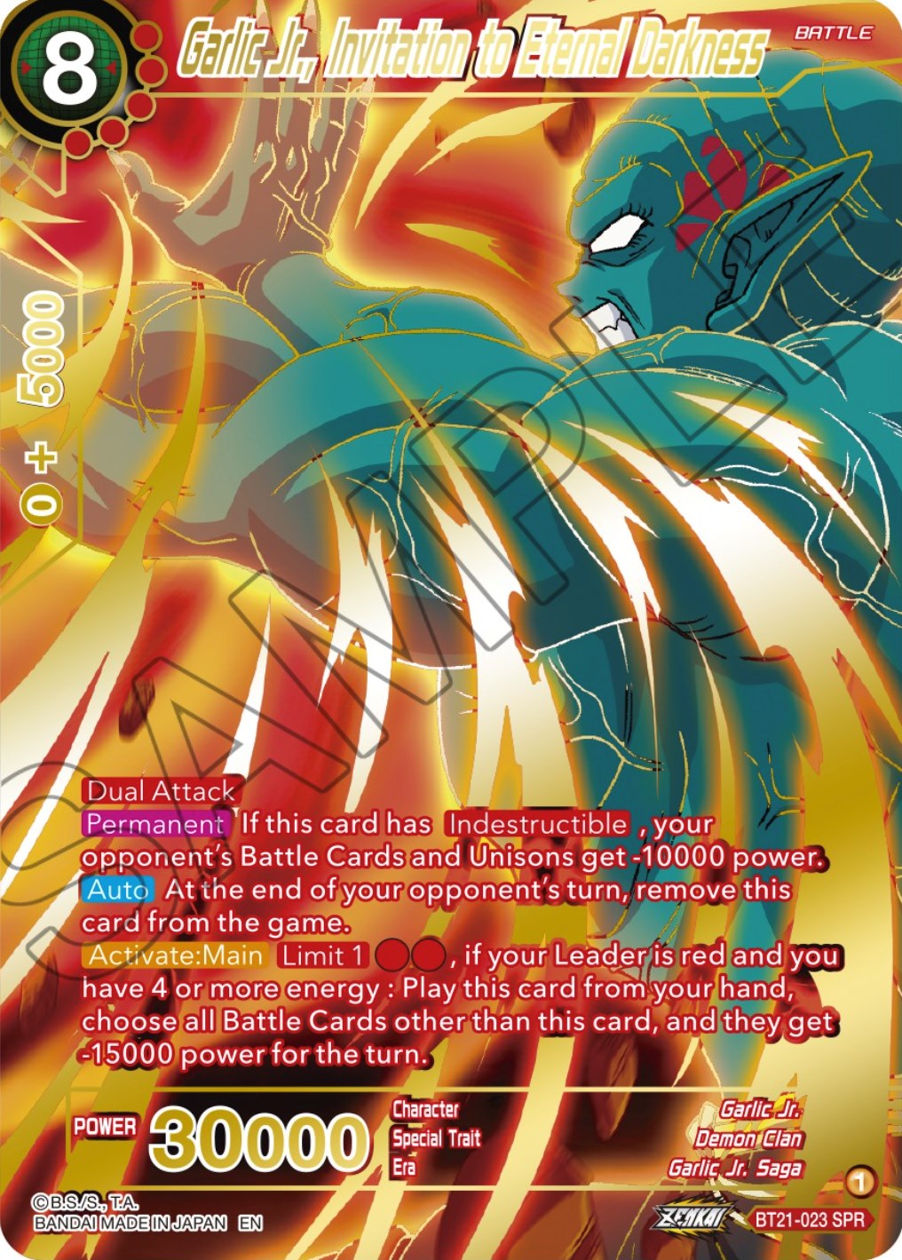 Garlic Jr., Invitation to Eternal Darkness (SPR) (BT21-023) [Wild Resurgence] | Devastation Store