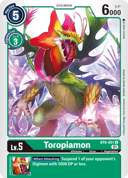 Toropiamon [BT6-051] [Double Diamond] | Devastation Store