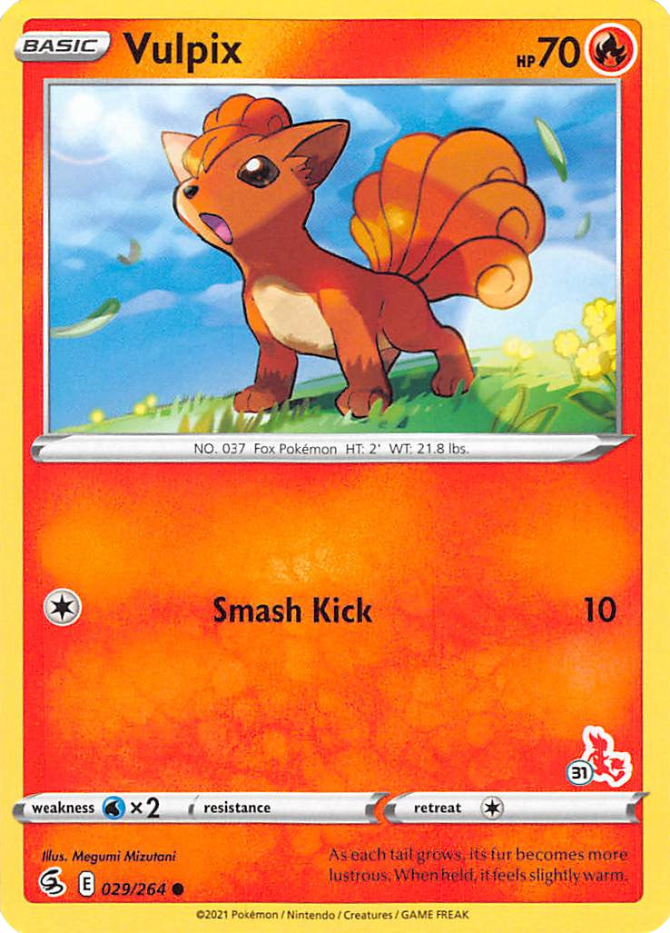 Vulpix (029/264) (Cinderace Stamp #31) [Battle Academy 2022] | Devastation Store