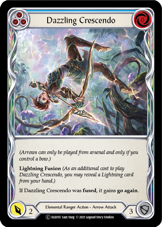 Dazzling Crescendo (Blue) [U-ELE055] Unlimited Rainbow Foil | Devastation Store