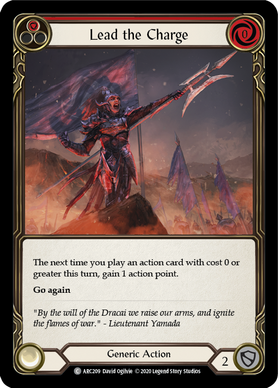 Lead the Charge (Red) [ARC209] Unlimited Edition Rainbow Foil - Devastation Store | Devastation Store