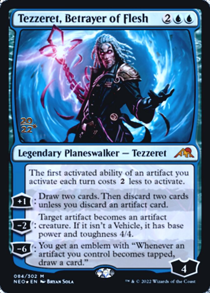 Tezzeret, Betrayer of Flesh [Kamigawa: Neon Dynasty Prerelease Promos] | Devastation Store