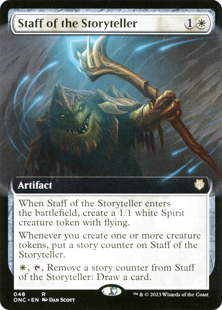 Staff of the Storyteller (Extended Art) [Phyrexia: All Will Be One Commander] | Devastation Store