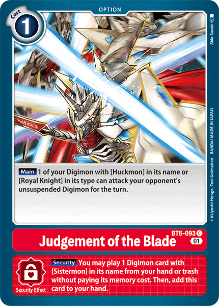 Judgement of the Blade [BT6-093] [Double Diamond] | Devastation Store