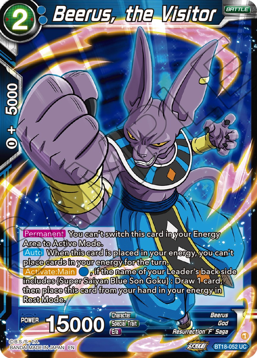Beerus, the Visitor (BT18-052) [Dawn of the Z-Legends] | Devastation Store