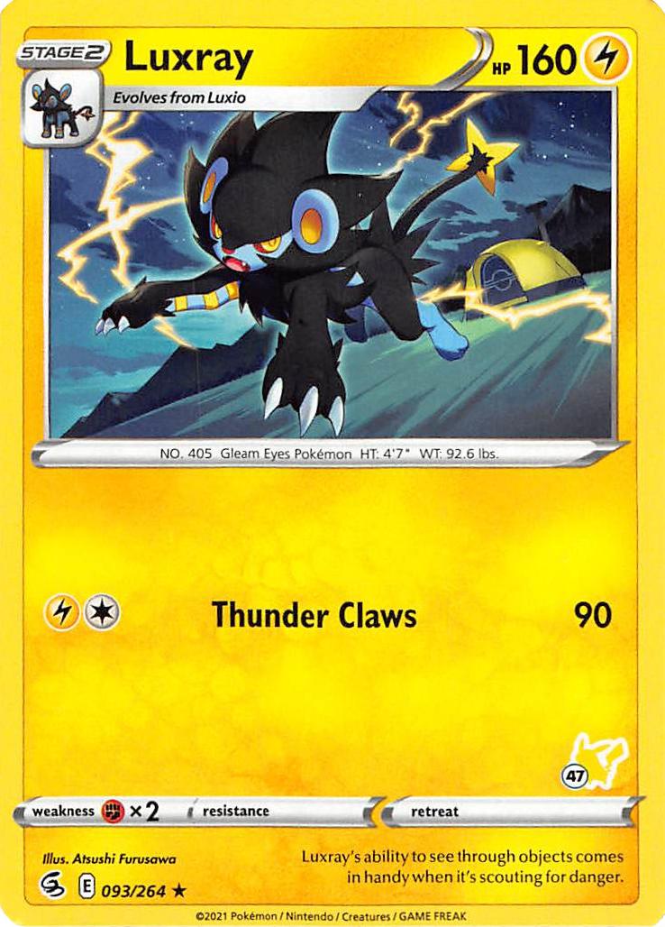 Luxray (093/264) (Pikachu Stamp #47) [Battle Academy 2022] | Devastation Store