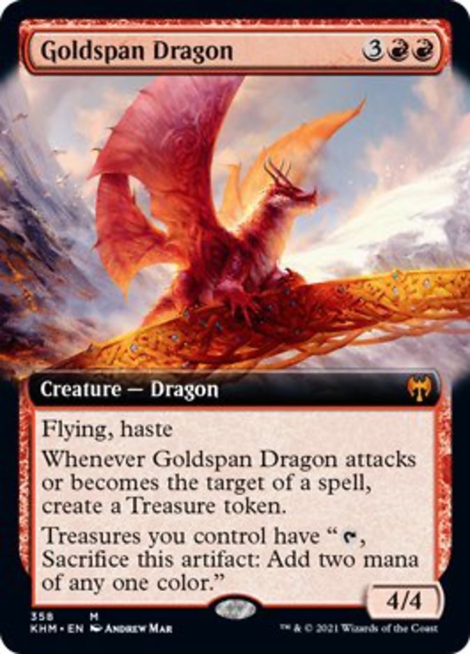 Goldspan Dragon (Extended Art) [Kaldheim] | Devastation Store