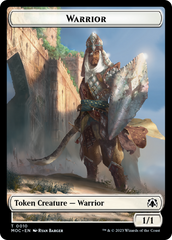 Warrior // Elspeth, Sun's Champion Emblem Double-Sided Token [March of the Machine Commander Tokens] | Devastation Store
