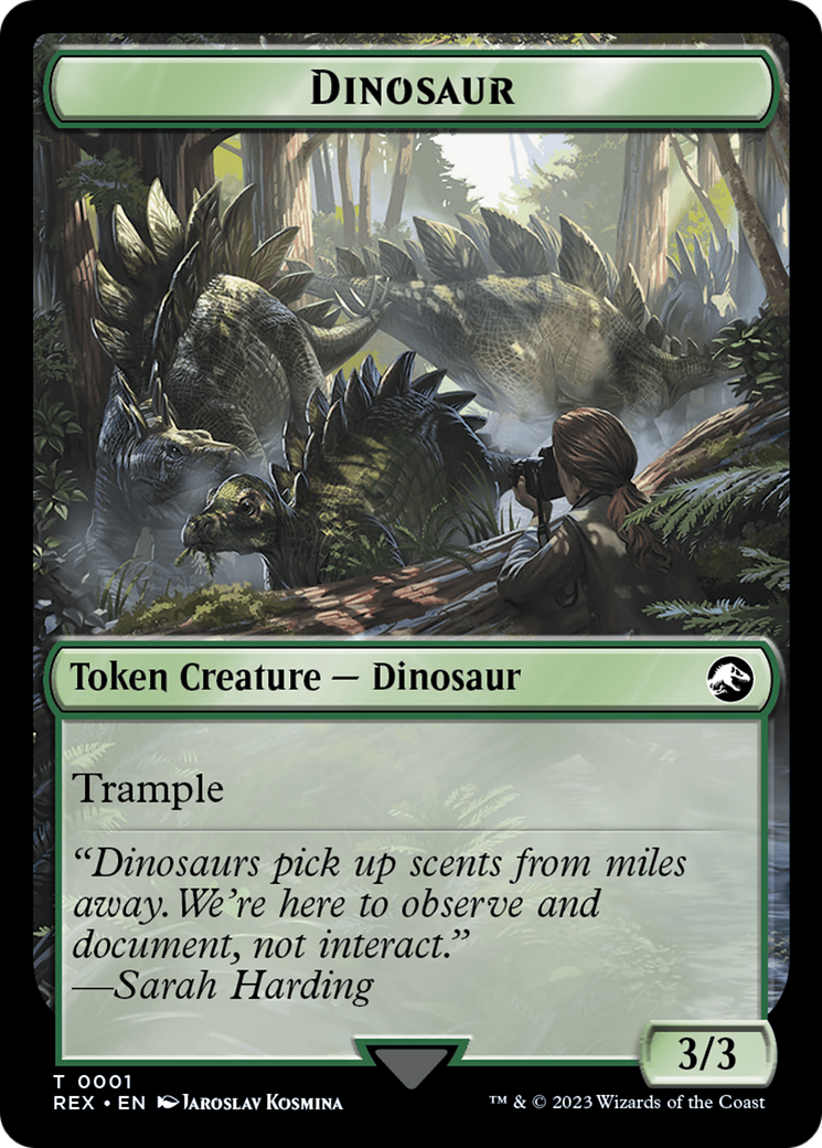 Fungus Dinosaur // Dinosaur (0001) Double-Sided Token [The Lost Caverns of Ixalan Tokens] | Devastation Store