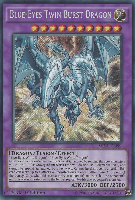 Blue-Eyes Twin Burst Dragon [SHVI-EN099] Secret Rare | Devastation Store
