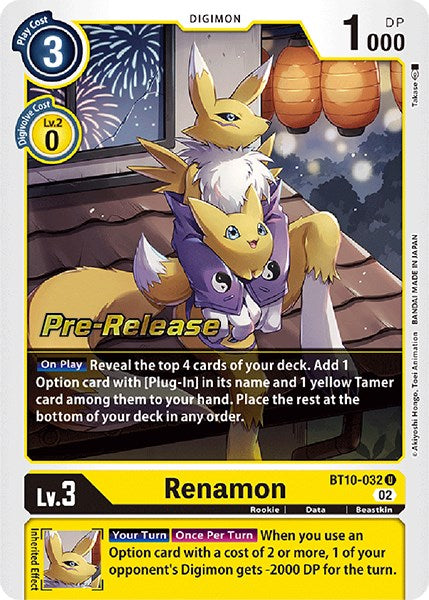 Renamon [BT10-032] [Xros Encounter Pre-Release Cards] | Devastation Store