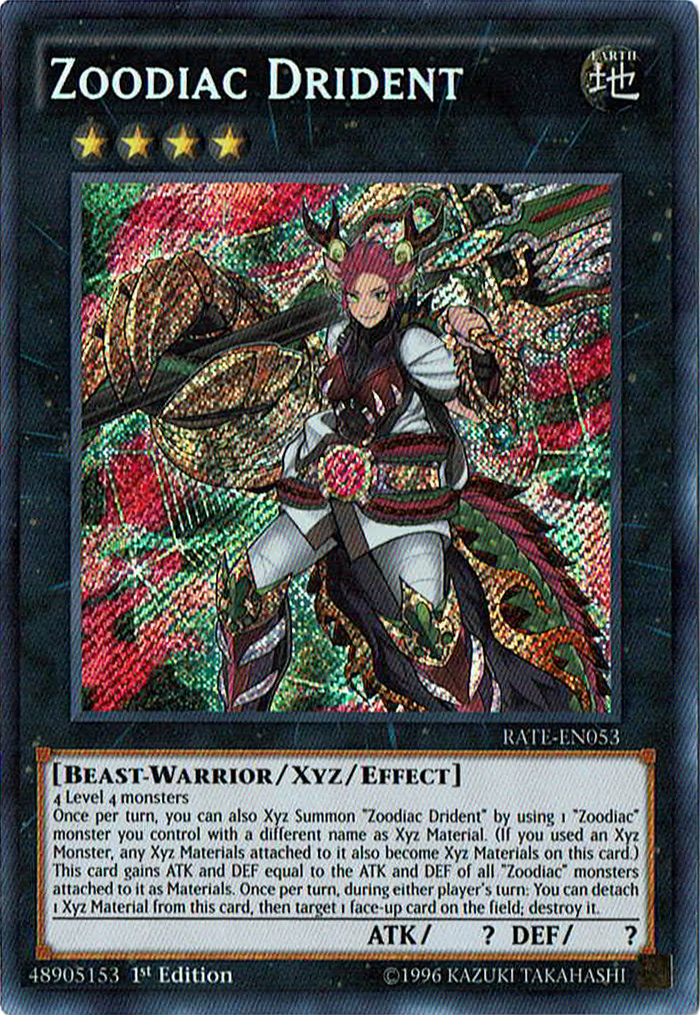 Zoodiac Drident [RATE-EN053] Secret Rare | Devastation Store